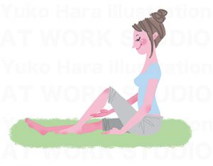 イラストレーターはらゆうこの描いた女性の健康生活のイラスト