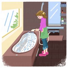 はらゆうこのイラスト作品『家族のライフスタイル 住宅_09』