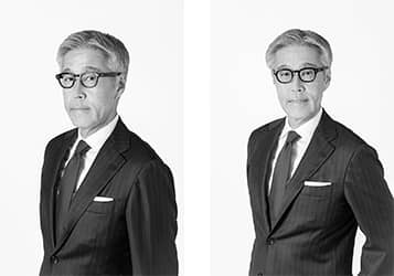 たまプラーザ駅前のスタジオで撮影したプロフィール写真
