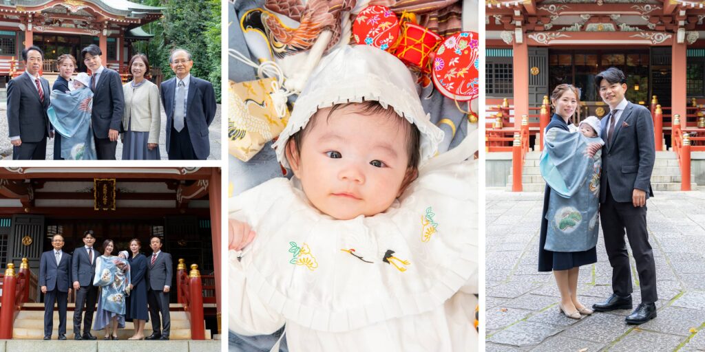 東京都武蔵野市の武蔵野八幡宮様に出張撮影したお宮参り記念写真