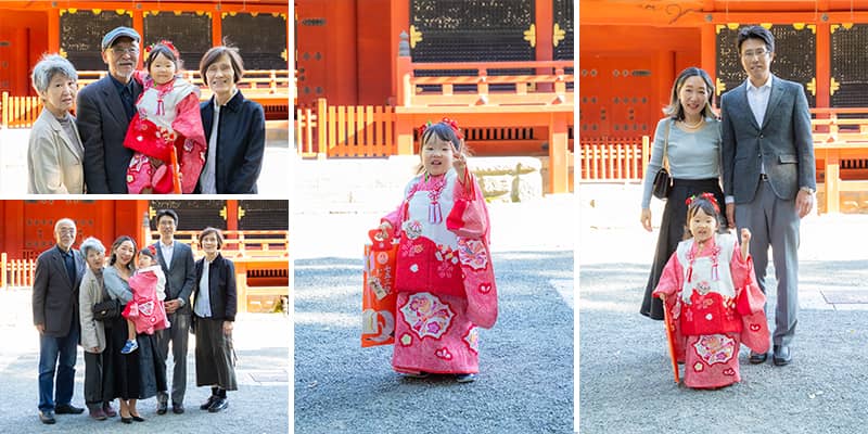 鎌倉の鶴岡八幡宮に出張撮影した七五三記念写真