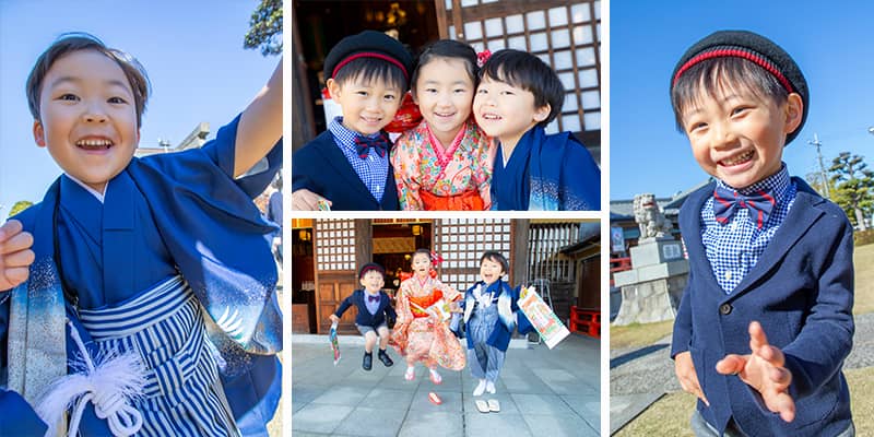 白幡八幡大神にて撮影した七五三記念写真